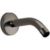 Brizo Essential 7" Wall Mounted Shower Arm and Flange Brilliance Black Onyx