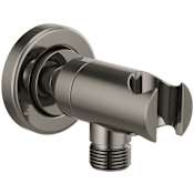 Brizo Essential Handshower Holder and Wall Supply Elbow Brilliance Black Onyx