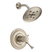 Brizo Baliza Shower Trim Package with Single Function Shower Head with H2Okinetic and TempAssure Technologies Brilliance Brushed Nickel