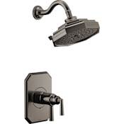 Brizo Beauclere Shower Only Trim Package with 1.75 GPM Multi-Function Function Shower Head Brilliance Black Onyx