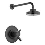 Brizo Shower Trim Package with Single Function H2Okinetic Shower Head and TempAssure Technologies from the Jason Wu Collection Matte Black