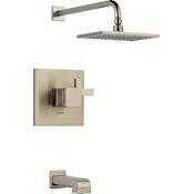 Brizo Siderna Tub and Shower Trim Package with TempAssure Technology Brilliance Brushed Nickel