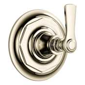 Brizo Rook Three Function Diverter Valve Trim Less Rough-In Valve - Two Independent Positions, One Shared Position Brilliance Polished Nickel