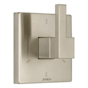 Brizo Siderna Six Function Diverter Valve Trim Less Rough-In Valve - Three Independent Positions, Three Shared Positions Brilliance Brushed Nickel