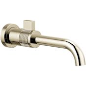 Brizo Litze 1.5 GPM Wall Mounted Single Hole Bathroom Faucet - Less Rough In and Drain Assembly Brilliance Polished Nickel