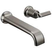 Brizo Allaria 1.2 GPM Single Handle Wall Mounted Bathroom Faucet - Less Handle and Rough In Brilliance Black Onyx