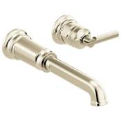 Brizo Invari 1.5 GPM Wall Mounted Single Hole Bathroom Faucet Less Handle and Rough In - Limited Lifetime Warranty Brilliance Polished Nickel