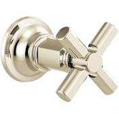 Brizo Invari Volume Control Valve Trim with Cross Handle - Limited Lifetime Warranty Brilliance Polished Nickel
