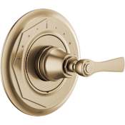 Brizo Rook Sensori Thermostatic Mixing Valve Trim and Cartridge Less Valve - Separate Volume Control(s) Needed Luxe Gold
