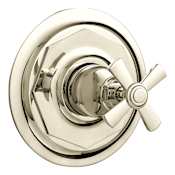 Brizo Rook Sensori Thermostatic Mixing Valve Trim and Cartridge Less Valve - Separate Volume Control(s) Needed Brilliance Polished Nickel