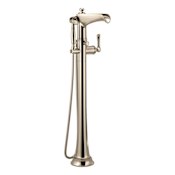 Brizo Rook Floor Mounted Tub Filler with and Personal Handshower and Built-In Diverter - Less Valve Brilliance Polished Nickel