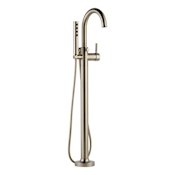 Brizo Odin Floor Mounted Tub Filler with Integrated Diverter and Hand Shower - Less Rough In Brilliance Brushed Nickel
