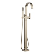 Brizo Floor Mounted Tub Filler with Hand Shower from the Siderna Collection (Less Valve) Brilliance Brushed Nickel
