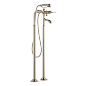 Brizo Floor Mounted Tub Filler with Hand Shower from the Baliza Collection (Less Valve) Brilliance Brushed Nickel