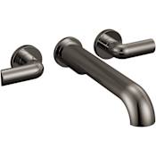 Brizo Roccesco Wall Mounted Tub Filler - Less Rough In and Handles Brilliance Black Onyx
