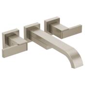 Brizo Siderna Wall Mounted Tub Filler - Less Handles and Rough In Brushed Nickel