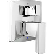 Brizo Vettis Pressure Balanced Valve Trim with Integrated 6 Function Diverter for Three Shower Applications - Less Rough-In Chrome