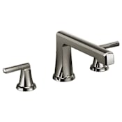 Brizo Levoir Deck Mounted Roman Tub Filler with H2Okinetic Technology - Less Handles Brilliance Black Onyx