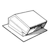 Broan Steel Roof Cap for 6" Round Ducting with Backdraft Damper Black Enamel