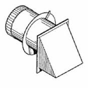 Broan Pressure Relief Damper with Wall Cap and 6" Collar na