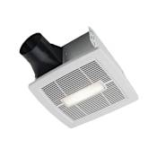 Broan 50-100 CFM 0.9 Sone LED Lighted Energy Star Rated Bath Fan with Brushless DC Motor White