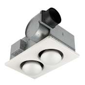 Broan 70 CFM 4.0 Sone Ceiling Mounted Bath Fan with Heater White