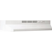 Broan 24" Wide Steel Non Ducted Under Cabinet Range Hood with Charcoal Filter and Axial Fan from the Economy Collection White