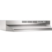 Broan 36" Wide Steel Non Ducted Under Cabinet Range Hood with Charcoal Filter and Axial Fan from the Economy Collection Stainless Steel