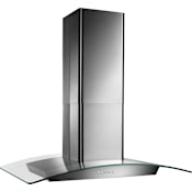 Broan 200 - 500 CFM 36 Inch Wide Wide Stainless Steel Island Range Hood with Heat Sentry™ and Single Centrifugal Blower Stainless Steel / Glass