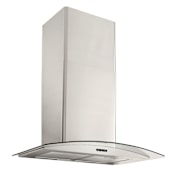 Broan Elite Series 185 - 400 CFM 30 Inch Wide Wall Mounted Range Hood with Curved Glass Canopy Stainless Steel
