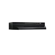 Broan 160 - 190 CFM 30 Inch Wide Wide Steel Under Cabinet Range Hood with Washable Filters and Axial Fan from the Economy Collection Black