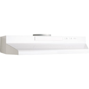 Broan 160 - 190 CFM 36 Inch Wide Wide Steel Under Cabinet Range Hood with Washable Filters and Axial Fan from the Economy Collection White on White