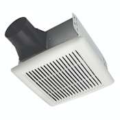 Broan 80 CFM 0.7 Sones Single Speed Ceiling Mounted Humidity Sensing Exhaust Fan with Energy Star Rating from the InVent Series White