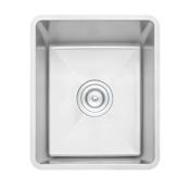 Build Essentials 18" Undermount Single Basin Bar Sink - Less Drain Stainless Steel