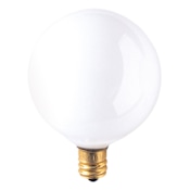 Bulbrite 25 Watt Dimmable G16.5 Candelabra (E12) Incandescent Bulb- 180 Lumens and 2700K White