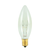 Bulbrite 40 Watt Dimmable B8 Candelabra (E12) Incandescent Bulb- 280 Lumens and 2700K Clear