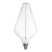 Bulbrite Whimsical LED Grand Diamond Shaped Oversized Dimmable Light Bulb, 60 Watt Equivalent, Medium Base (E26), 2200K, and 95CRI Clear