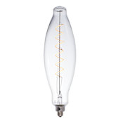 Bulbrite Whimsical LED Grand Olive Shaped Oversized Dimmable Light Bulb, 60 Watt Equivalent, Medium Base (E26), 2200K, and 95CRI Clear