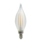 Bulbrite 4 Watt Dimmable C11 Candelabra (E12) LED Bulb- 350 Lumens, 2700K, and 90CRI Satin