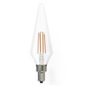 Bulbrite 4 Watt Dimmable Candelabra (E12) LED Bulb- 350 Lumens, 3000K, and 90CRI Clear
