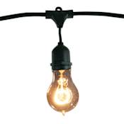 Bulbrite 48' Long 15 Light Incandescent String Lights with A19 Bulbs Black