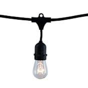 Bulbrite 14' Long 10 Light Incandescent String Lights with S14 Bulbs Black