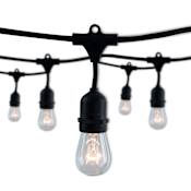 Bulbrite 48' Long 15 Light White String Light Black / Clear Vintage