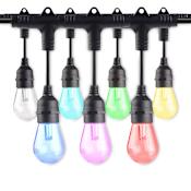 Bulbrite Solana 36' Long Multi-Colored Dimmable LED String Light Black / Multi-Color