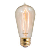 Bulbrite Pack of (4) 40 Watt Vintage Edison Dimmable ST18 Medium (E26) Incandescent Bulbs - Pyramid Filament - 135 Lumens and 2200K Antique