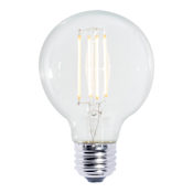 Bulbrite Pack of (4) 8.5 Watt Vintage Edison Dimmable G25 Medium (E26) LED Bulbs - 800 Lumens, 2700K, and 90CRI Clear