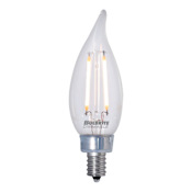 Bulbrite Pack of (4) 2.5 Watt Vintage Edison Dimmable CA10 Candelabra (E12) LED Bulbs - 180 Lumens, 2700K, and 80CRI Clear