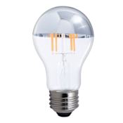 Bulbrite Pack of (2) 4.5 Watt Dimmable A19 Medium (E26) LED Bulbs - 360 Lumens, 2700K, and 80CRI Half Chrome