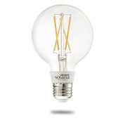 Bulbrite Pack of (2) 5.5 Watt Vintage Edison Dimmable G25 Medium (E26) LED Bulbs - 600 Lumens, 2200K, and 80CRI Clear