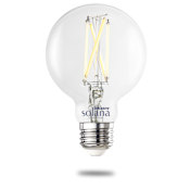 Bulbrite Pack of (2) 8 Watt Vintage Edison Dimmable G25 Medium (E26) LED Bulbs - 800 Lumens, 2200K, and 90CRI Clear